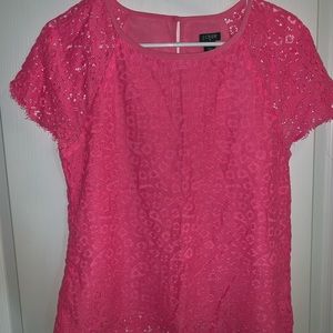 Pink short sleeve J.Crew blouse